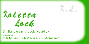koletta lock business card